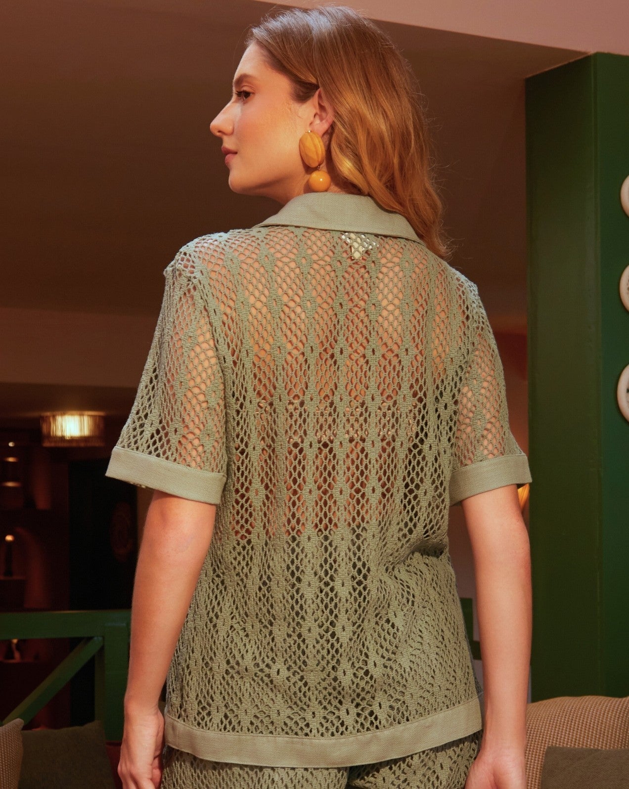 Camisa crochet sálvia - Imagem 2