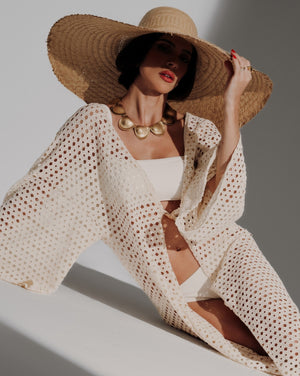 Kaftan trama écru - Imagem 2