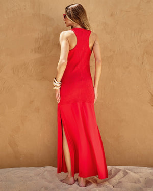 Vestido longo rosso - Imagem 2