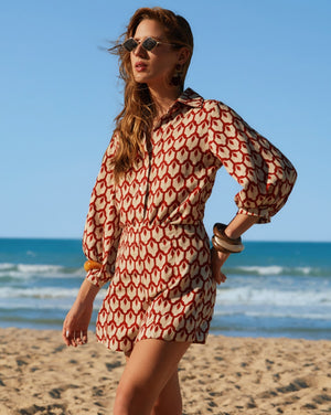 Short cotonade ladrílea - Imagem 1