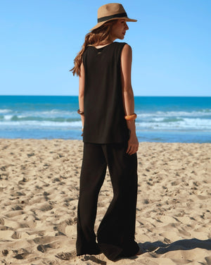 Calça pantalona moletom ébano - Imagem 2