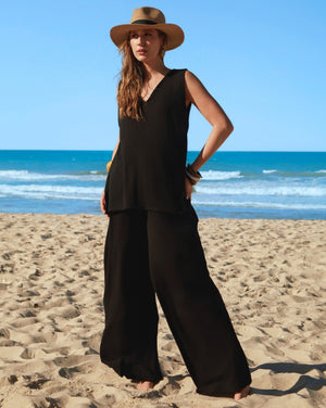 Calça pantalona moletom ébano - Imagem 3