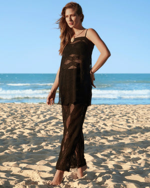 Calça pantalona bilro ébano - Imagem 1