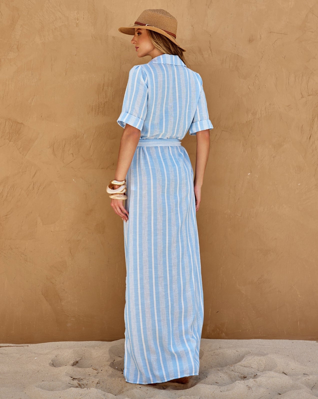 Chemise longo listra blue