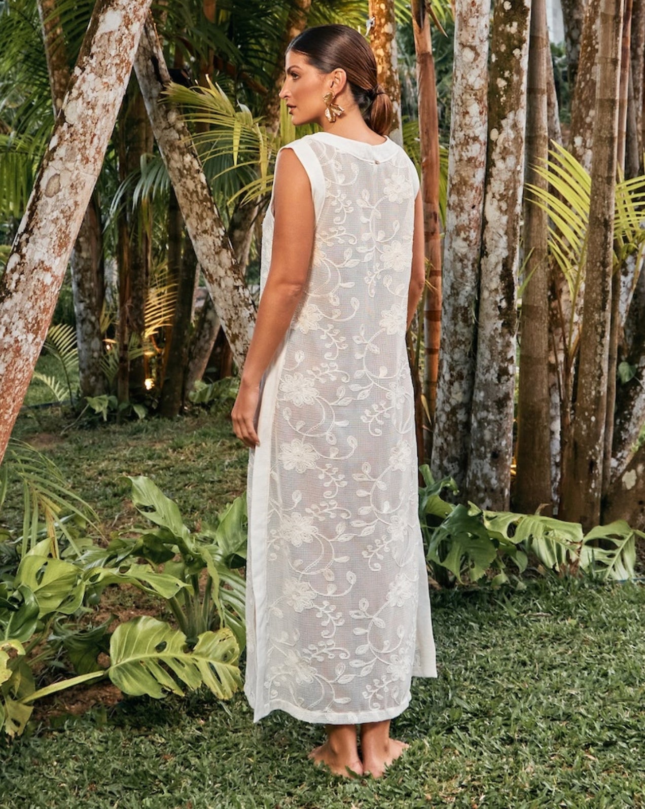 Vestido broderie ana capri