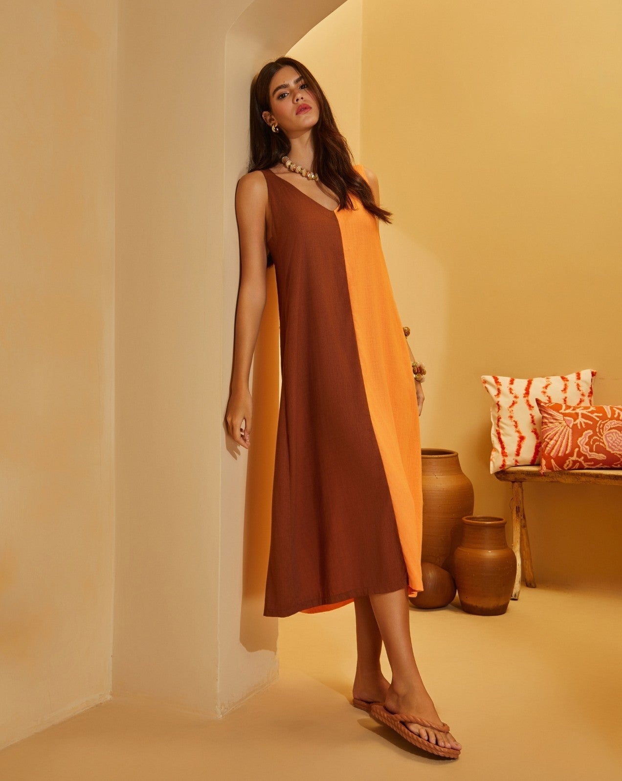 Vestido viscolinho vesperi-brunnea - Imagem 3