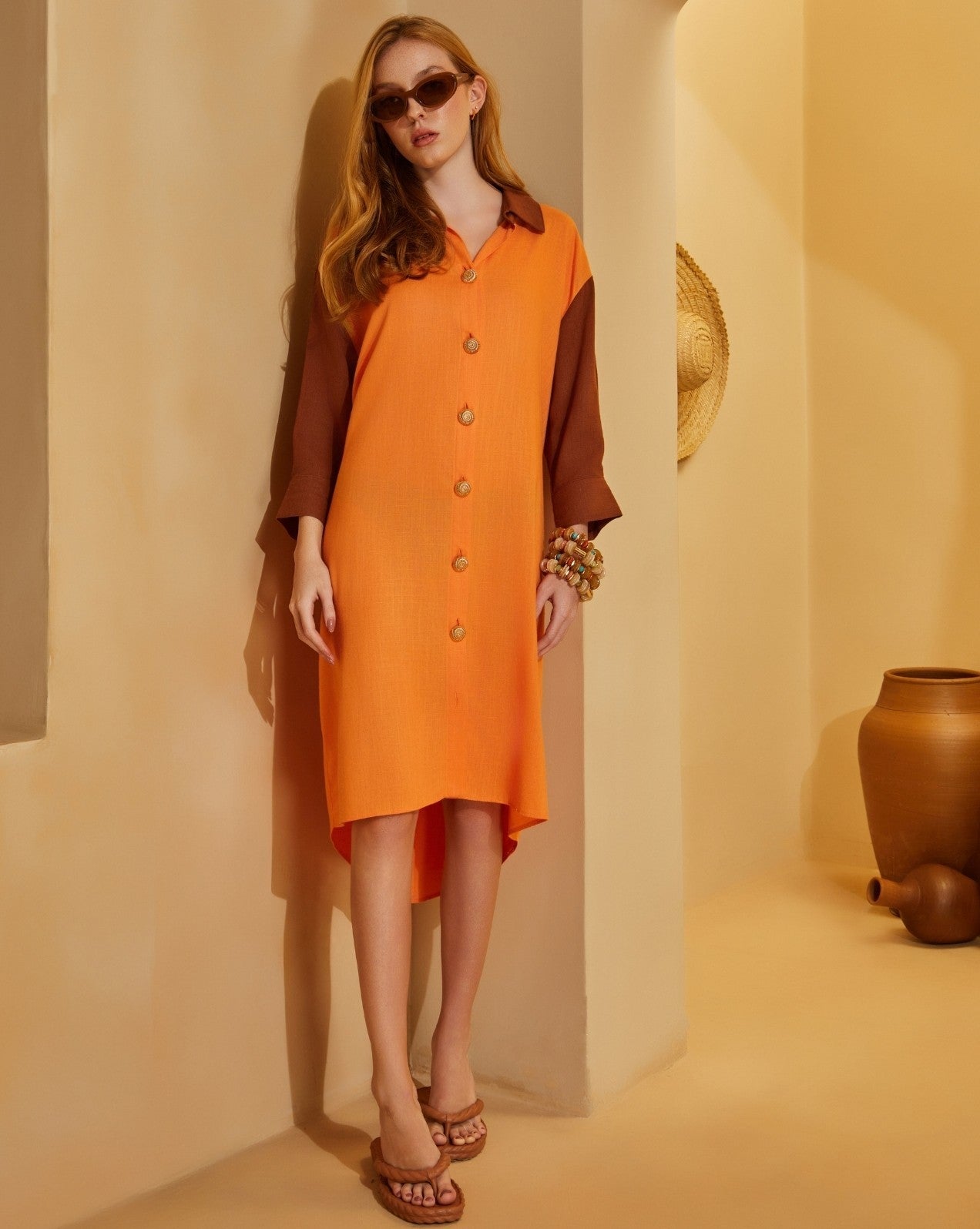 Chemise viscolinho vesperi-brunnea - Imagem 1