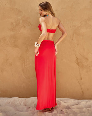 Saia longa com nó rosso - Imagem 2