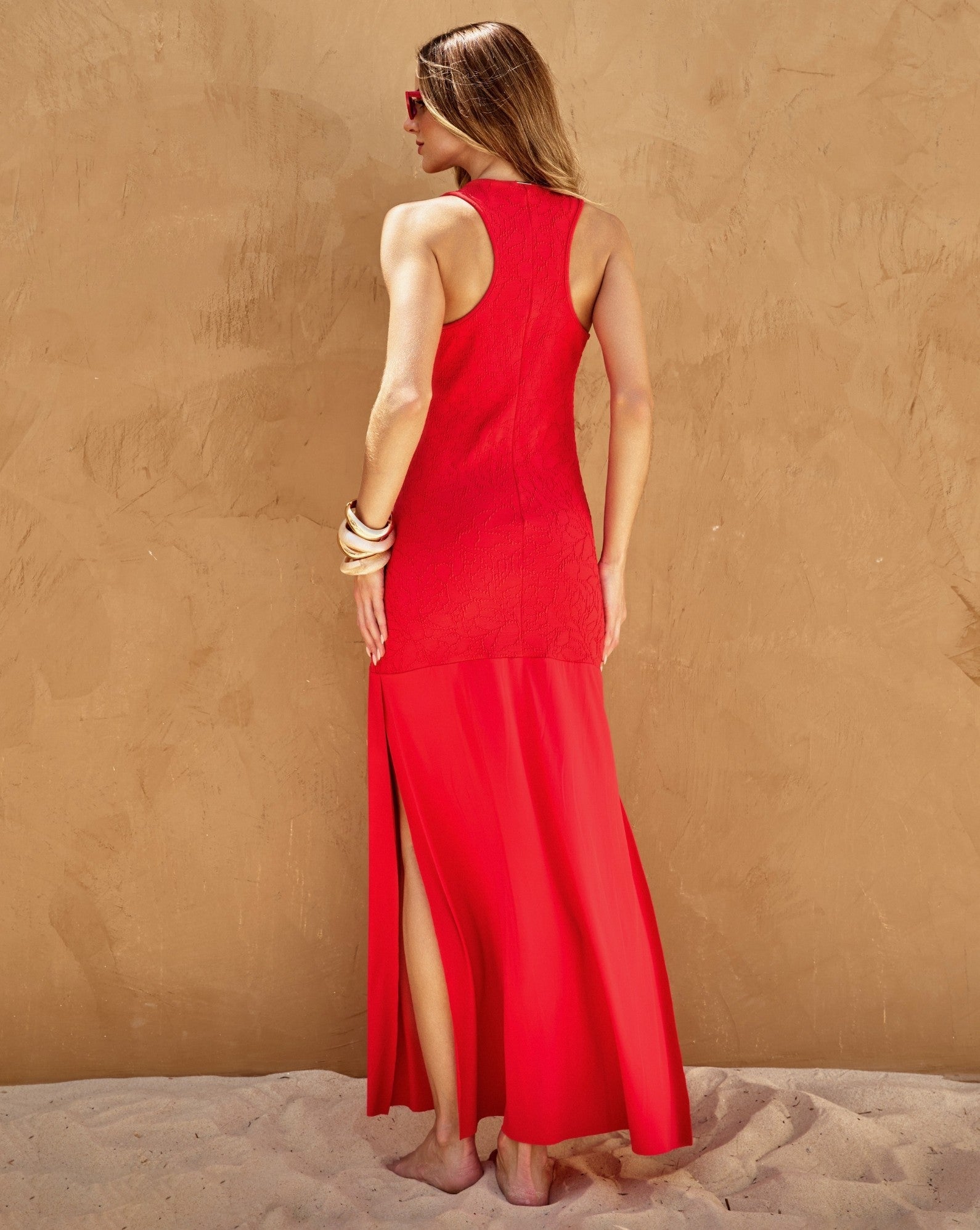 Vestido longo rosso - Imagem 2