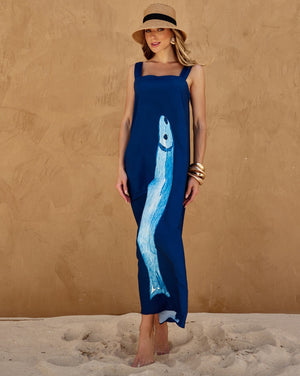 Vestido longo sardina - Imagem 1