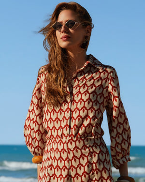 Camisa cotonade ladrílea - Imagem 1